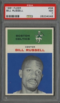 1961/62 Fleer #38 Bill Russell #38 – PSA NM 7